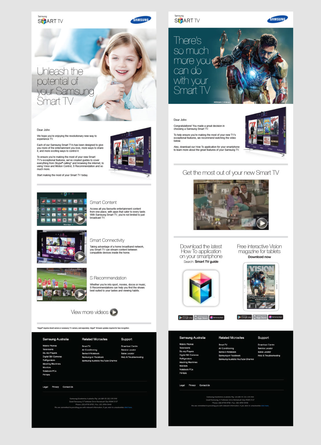 Bill Chan Portfolio . Samsung Electronic Direct Marketing (EDM) Designs